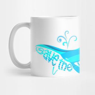 Save the Whales Light Blue Mug